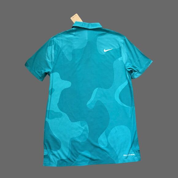 Nike Dri-FIT ADV Tour Camo Golf Polo M-Tall Teal Blue NWT DR5312-381 - Picture 8 of 10